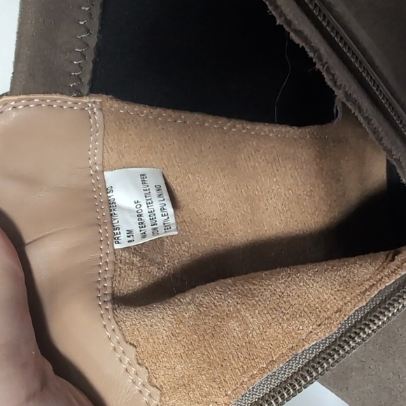 Blondo Prestly Waterproof Bootie Taupe Size 8.5 Side Zip Grey Tan - Picture 9 of 13